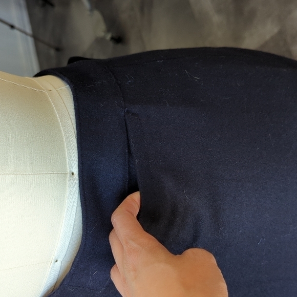 Polo Jeans Co Ralph Lauren Wool Blend Nautical Button Mini Skirt Navy Blue 6 - Picture 4 of 6